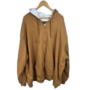 Boulder Creek Mens 6xl Big Full Zip Jacket Coat Hooded Brown